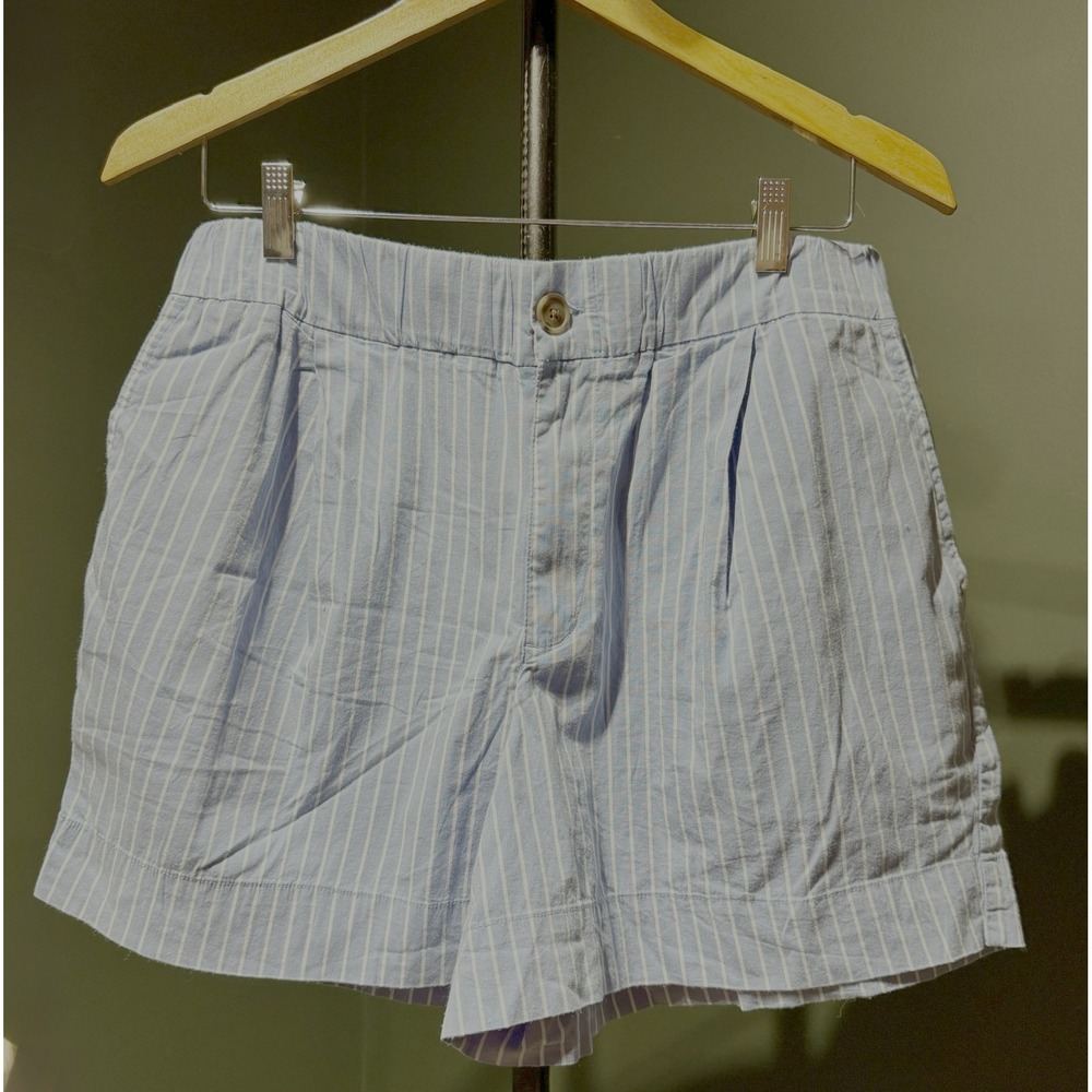 A New‎ Day Blue & White Stripe Pleated Lounge Shorts Women's M